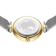 Foto de Set de Reloj Classic bicolor 24mm malla milanesa plateada y pulsera de acero con circonitas