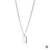 Foto de Cadena acero con plata estilo militar