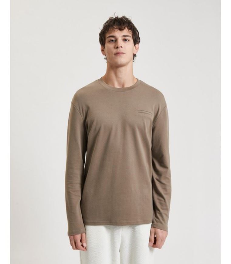 Foto de Camiseta manga larga tacto suave dark green