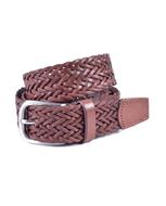 Picture of Cinturón trenzado de piel color marrón 