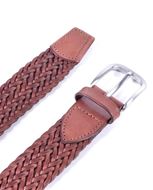 Picture of Cinturón trenzado de piel color marrón 