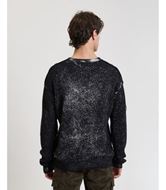 Foto de Jersey cuello redondo con efecto desgastado Black