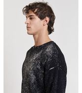 Foto de Jersey cuello redondo con efecto desgastado Black