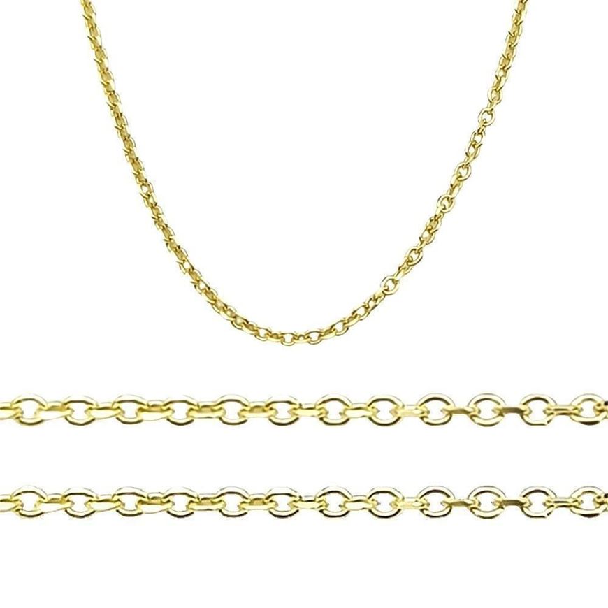 Foto de Cadena de oro amarillo 18kt eslabón forzado redondo, grosor 1,80mm, longitud 40cm
