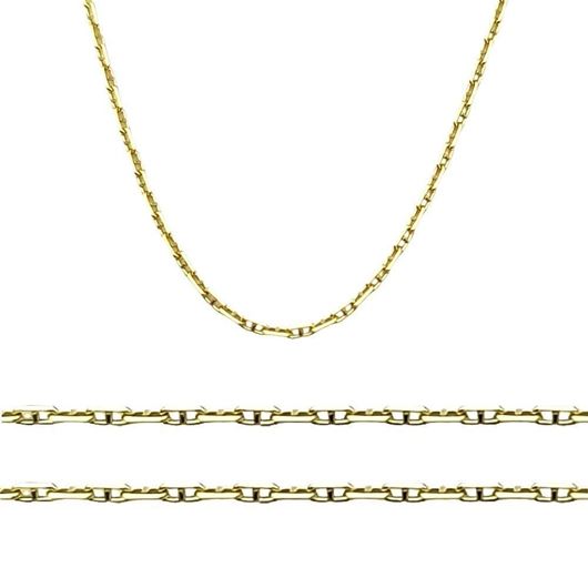 Foto de Cadena de oro amarillo 18kt eslabón travesino, grosor 0,40mm, longitud 40cm