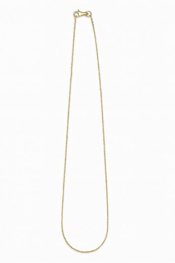 Foto de Cadena de oro amarillo 18kt eslabón forzado redondo diamantado, grosor 0,60 mm. lontitud 40cm 