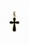 Picture of Cruz de oro amarillo 18kt y esmalte negro