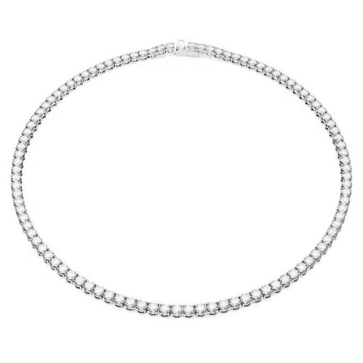 Picture of Collar Matrix Tennis, Talla redonda, Blanco, Baño de rodio, M