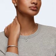 Foto de Brazalete Hyperbola, Talla redonda, Blanco, Baño de rodio, L