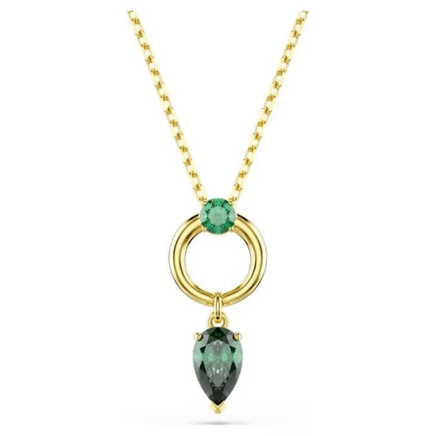 Foto de Gargantilla Mesmera, Tallas mixtas, Verde, Baño tono oro