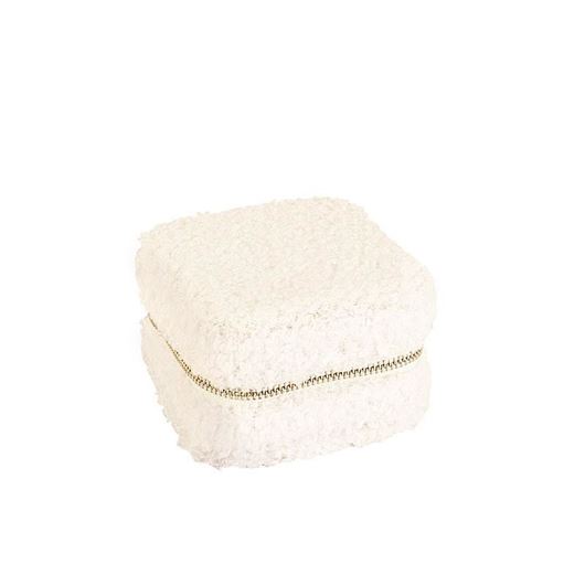 Picture of Joyero cuadrado afelpado blanco roto