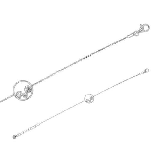 Picture of Pulsera aro de plata con circonitas blancas