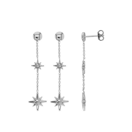 Picture of Pendientes Estrellas de plata largos