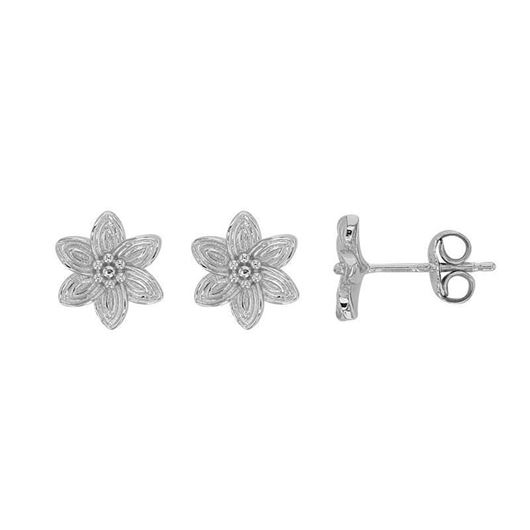 Picture of Pendientes Flores de plata rodiada
