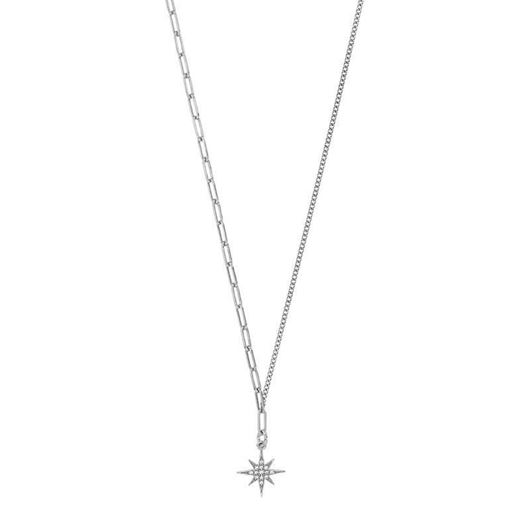 Picture of Collar estrella polar de plata con circonitas blancas