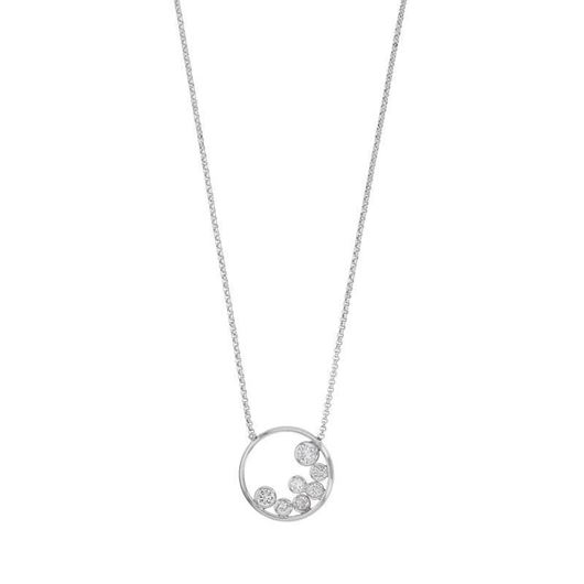 Foto de Collar plata rodiada y circonitas blancas