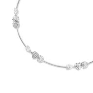 Foto de Collar Idyllia, Corazón con flecha, Blanco, Baño de rodio