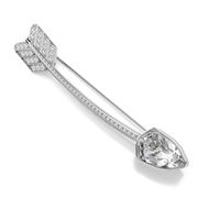 Foto de Broche Idyllia, Tallas mixtas, Flecha, Blanco, Baño de rodio