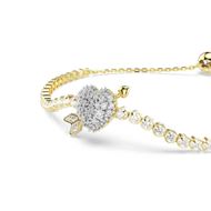 Foto de Pulsera Idyllia, Tallas mixtas, Corazón con flecha, Blanca, Baño tono oro