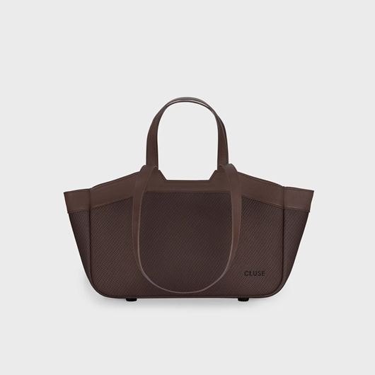 Foto de Bolso Cluse Tote Bag Petite con textura marrón chocolate 