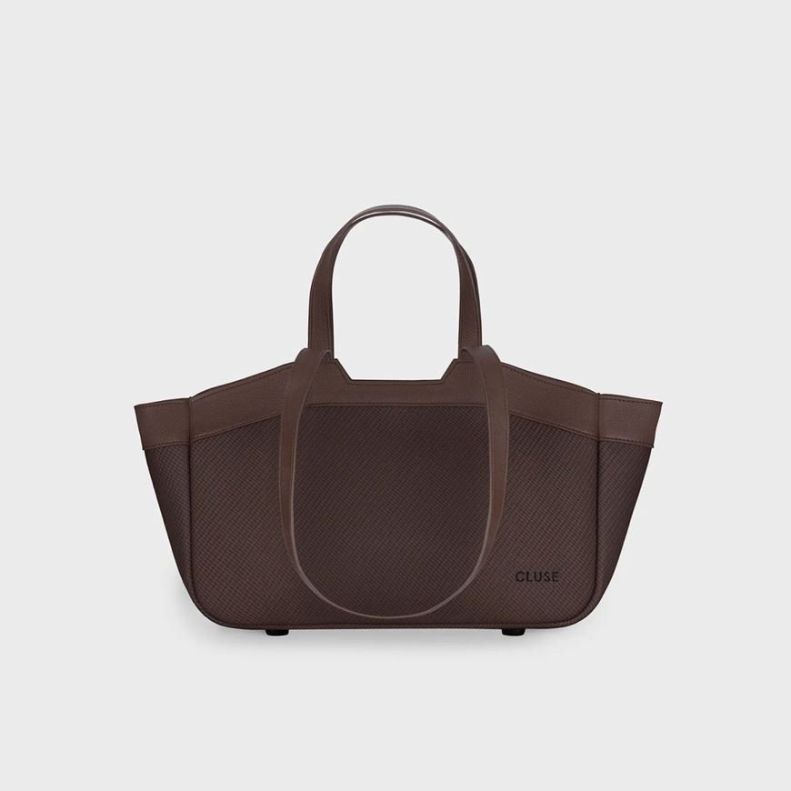 Foto de Bolso Cluse Tote Bag Petite con textura marrón chocolate 