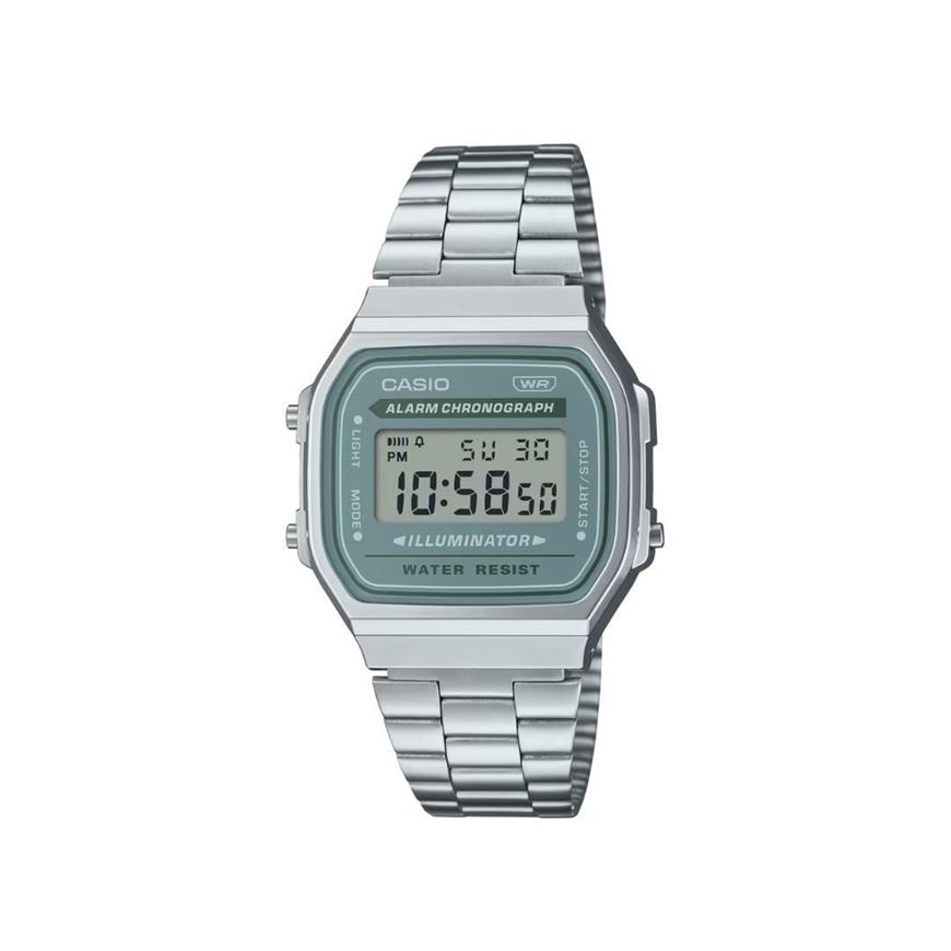 Foto de Reloj retro plateado y azul