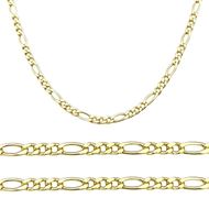 Foto de Cadena de oro amarillo 18kt. 50cm, eslabón 3x1 
