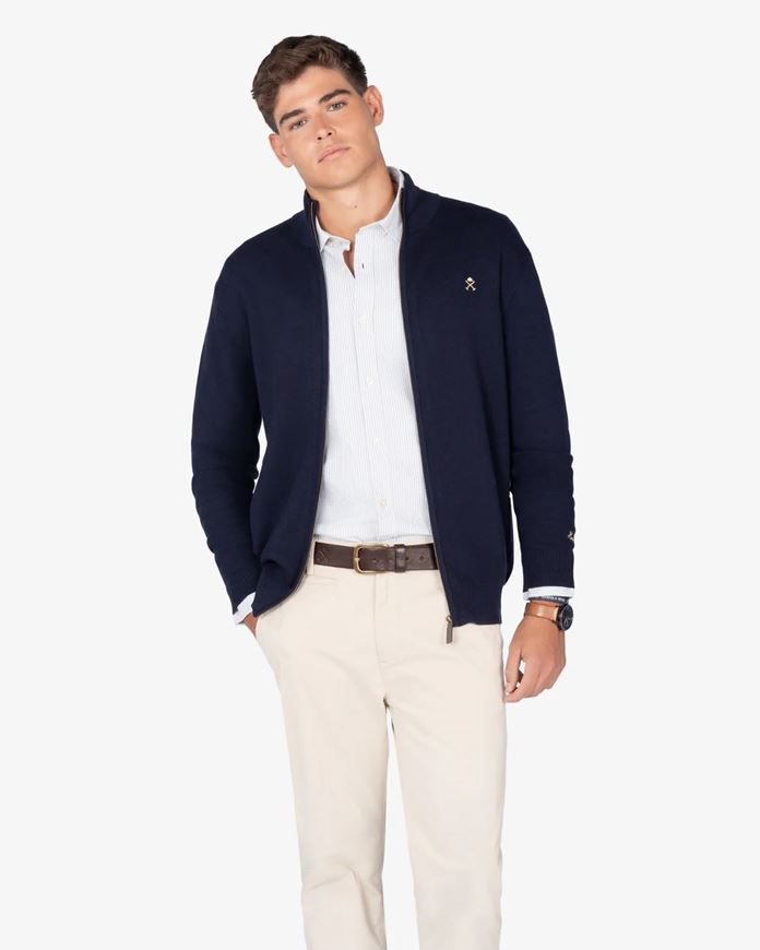 Foto de Cardigan Icon Zipper azul marino