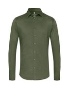 Foto de Camisa Kent verde de algodón manga larga slim fit para hombre