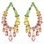 Foto de Pendientes Gema candelabro Multicolor, Baño oro