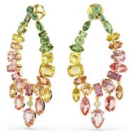Foto de Pendientes Gema candelabro Multicolor, Baño oro