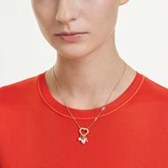 Foto de Colgante Idyllia Tallas mixtas, Corazón, llave, Rosa, Baño tono oro