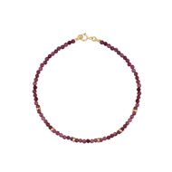 Foto de Pulsera Chic rubís y bolitas en oro amarillo 18kt 18cm
