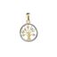Picture of Colgante oro bicolor 18kt árbol de la vida con circonitas