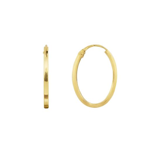 Foto de Pendientes de aro oval oro amarillo 18kt 