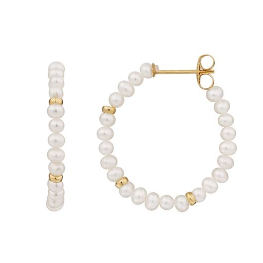 Foto de Pendientes oro amarillo 18kt con perlas 3mm