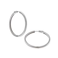 Foto de Pendientes plata rodio aro tubo redondo