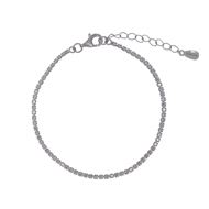 Foto de Pulsera Blink riviere de plata baño rodio con circonitas