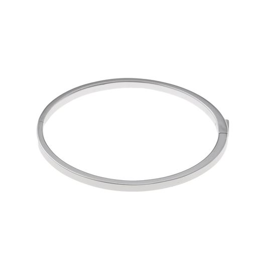 Foto de Pulsera plata rodio tubo cuadrado