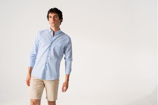 Foto de Camisa Regular Fit milrayas azul