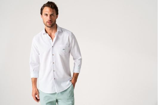 Picture of Camisa Regular Fit blanca cuadro