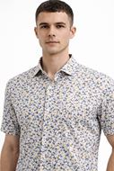 Foto de Camisa Kent manga corta estampado azul y ocre