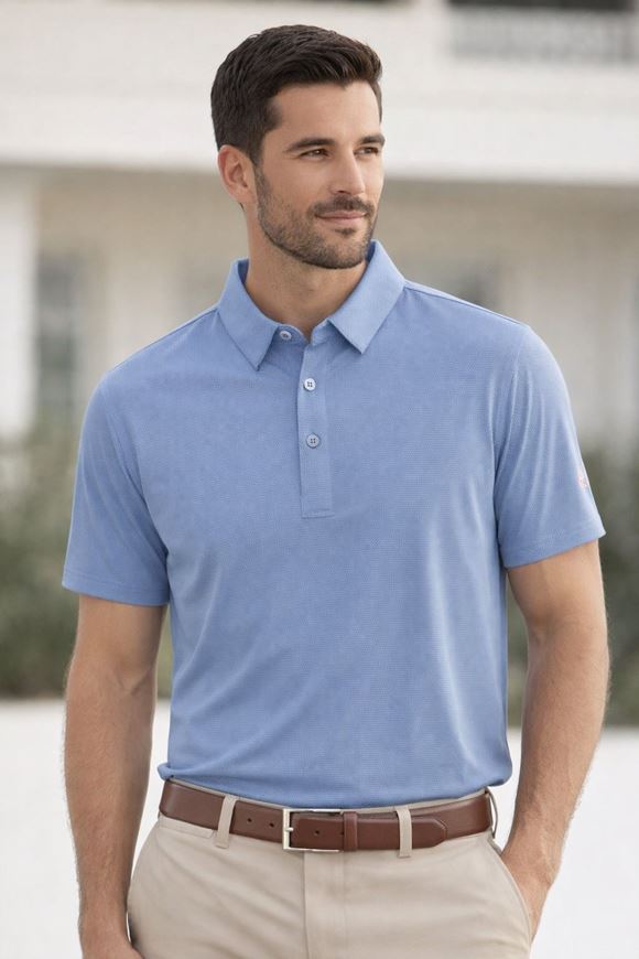Foto de Polo tejido técnico Slim Fit color azul