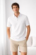 Foto de Polo blanco estructura zig zag regular fit
