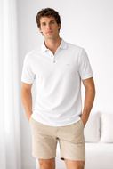 Foto de Polo blanco estructura zig zag regular fit
