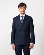 Foto de Traje azul noche cruzado microestructura Slim fit