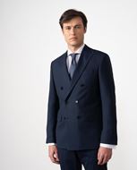 Foto de Traje azul noche cruzado microestructura Slim fit