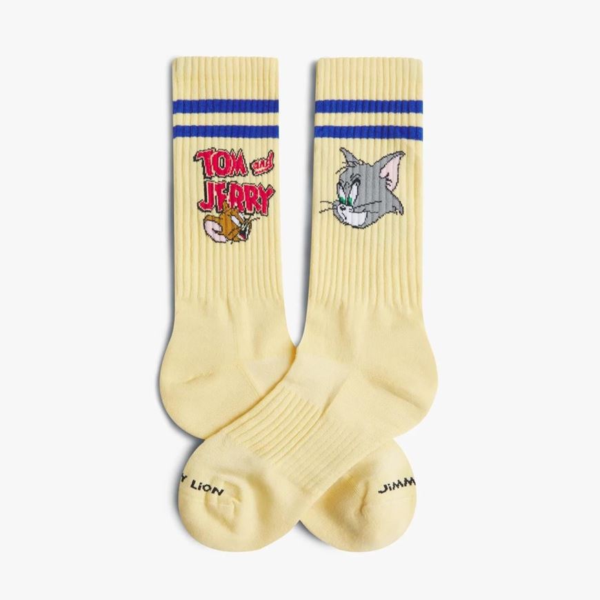 Foto de Calcetines Athletic Tom and Jerry Heads Butter Yellow L