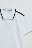 Foto de Polo Regular Fit sport tape blanco