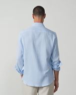 Foto de Camisa a rayas bambula celeste y blanco